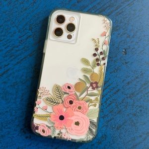 Rifle Paper Co. iPhone 12/12 Pro Case in “clear garden party”